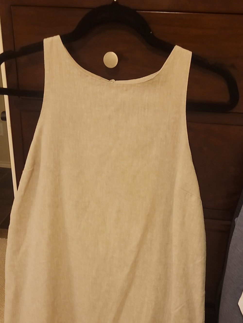 Abercrombie & Fitch Sleeveless Linen Tank Top - Beige